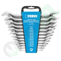Set of 12 Fixed Wrenches | Fervi, Chrome Finish (0222)