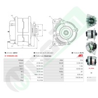 Alternatore AS-PL A4012 12V 70A | Ricambio Ford/Bosch