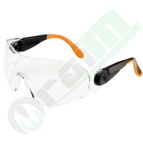 Wraparound Polycarbonate Safety Glasses | Adjustable Temples