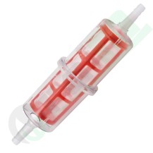 Transparent Plastic Fuel Filter | 8-10mm Diameter | Mesh Cartridge