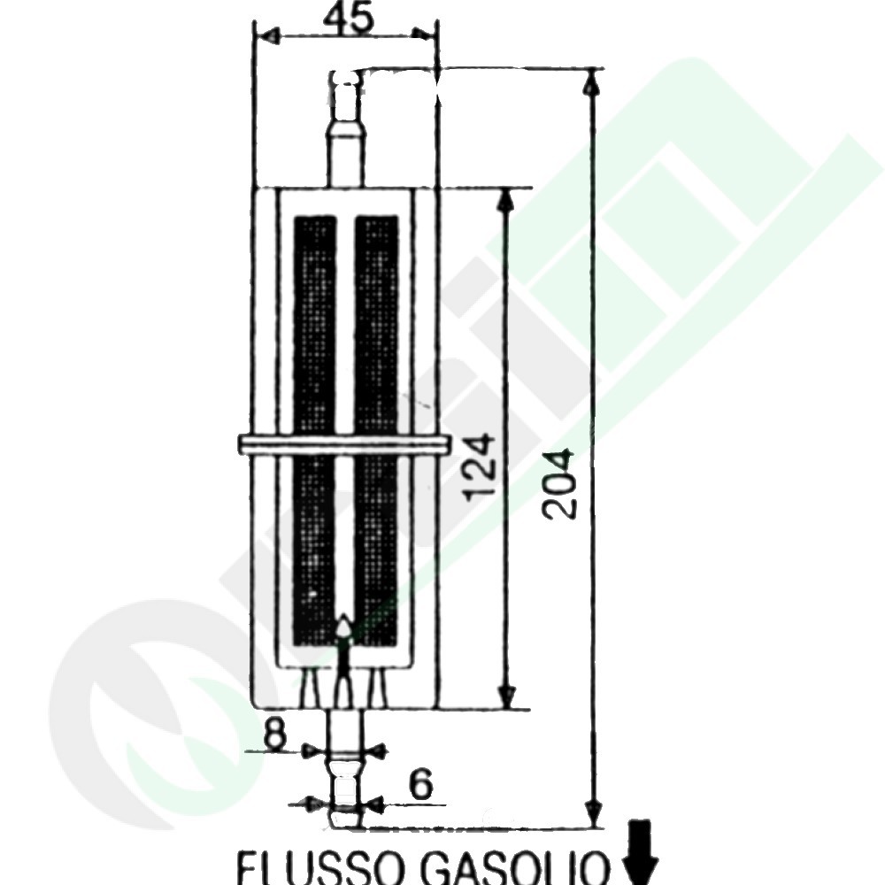 Universal In-Line Fuel Filter - Transparent Plastic