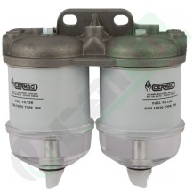 Filtro Carburante Doppio CAV 296 | 1/2" UNF | Perkins, MF, John Deere