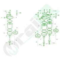 Supporto Doppio Filtro Carburante CAV 296 | 1/2" UNF | 1895160M1