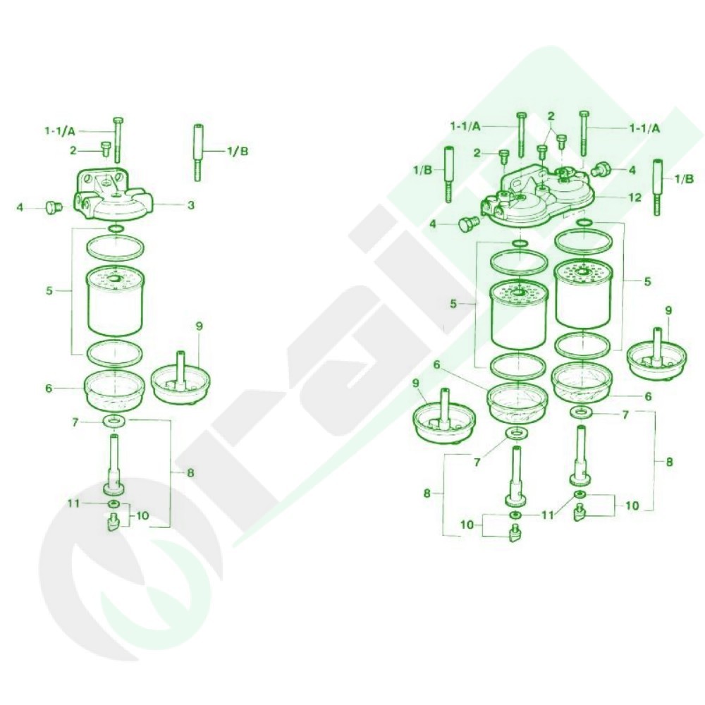 Supporto Doppio per Filtro Carburante - Tipo CAV 296