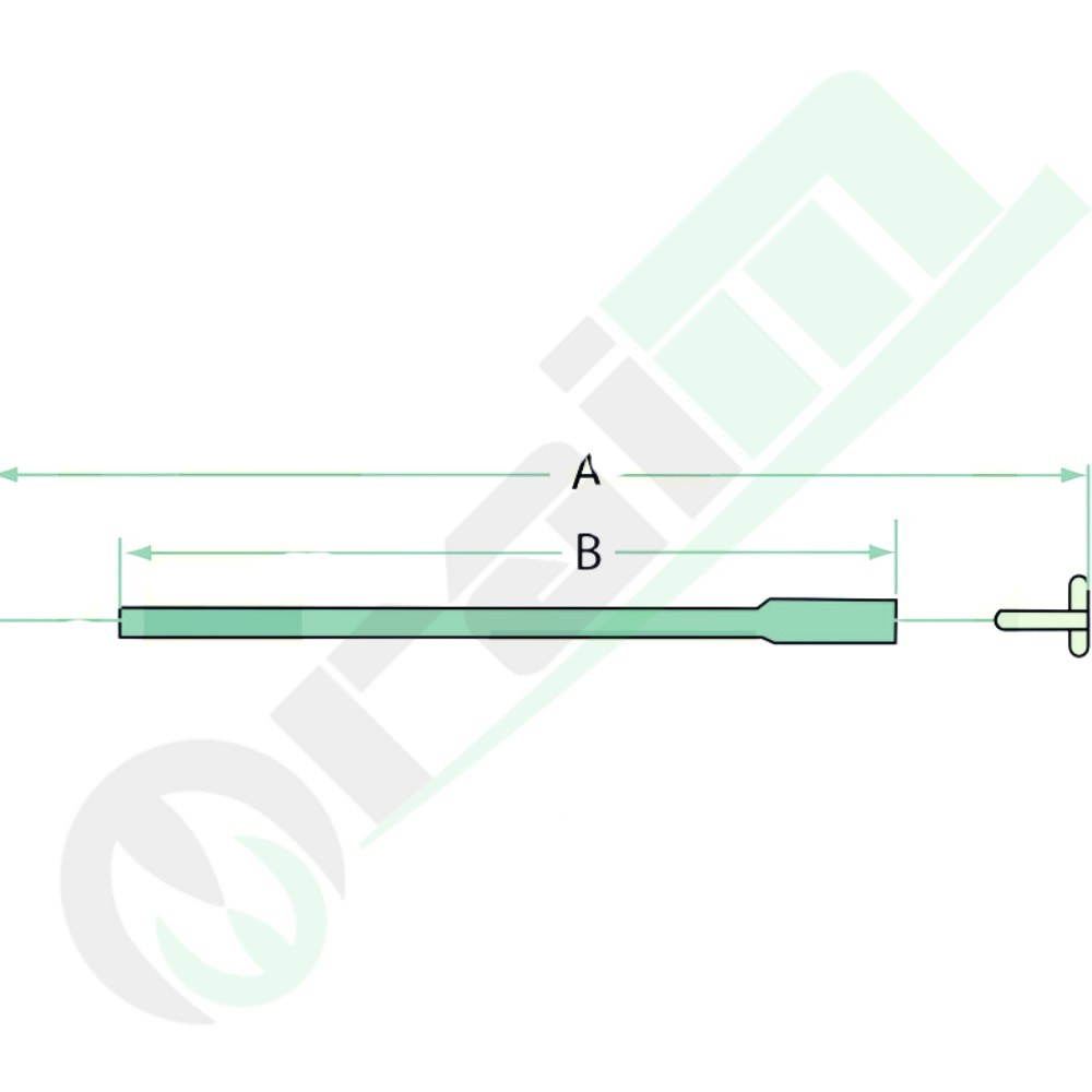 Stop Cable 38099272 Overall Length A: 2120 mm