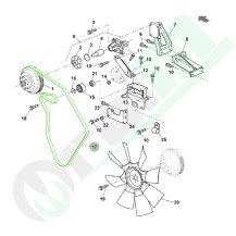 Engine Belt CQ71838 | John Deere Combines 1570, 1450CWS | OEM