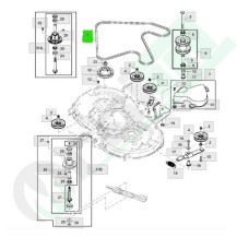 Double V-Belt M155096 | JD X300R, 42" Deck | 5/8" x 108.6"