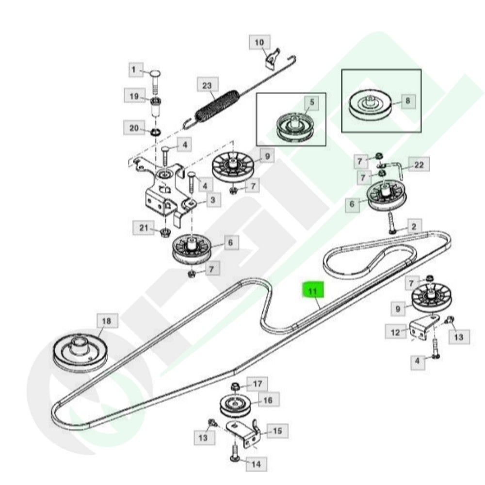 V-Belt M152398 Engine - Transaxle