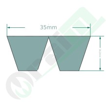 Pibelt Banded V-Belt 2/SPB3750 Length 3750 mm