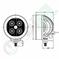 Proiettore Lavoro LED GRANIT 12220051 | 3200 Lumen | 40W