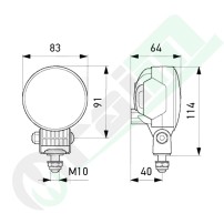 HELLA LED Work Light 1G0 996 776-211 | 1850 Lumens