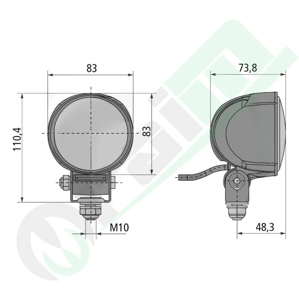 HELLA LED Work Light 1G0 996 476-001 | 30W | Close Range | 2500 lm | Gen. IV