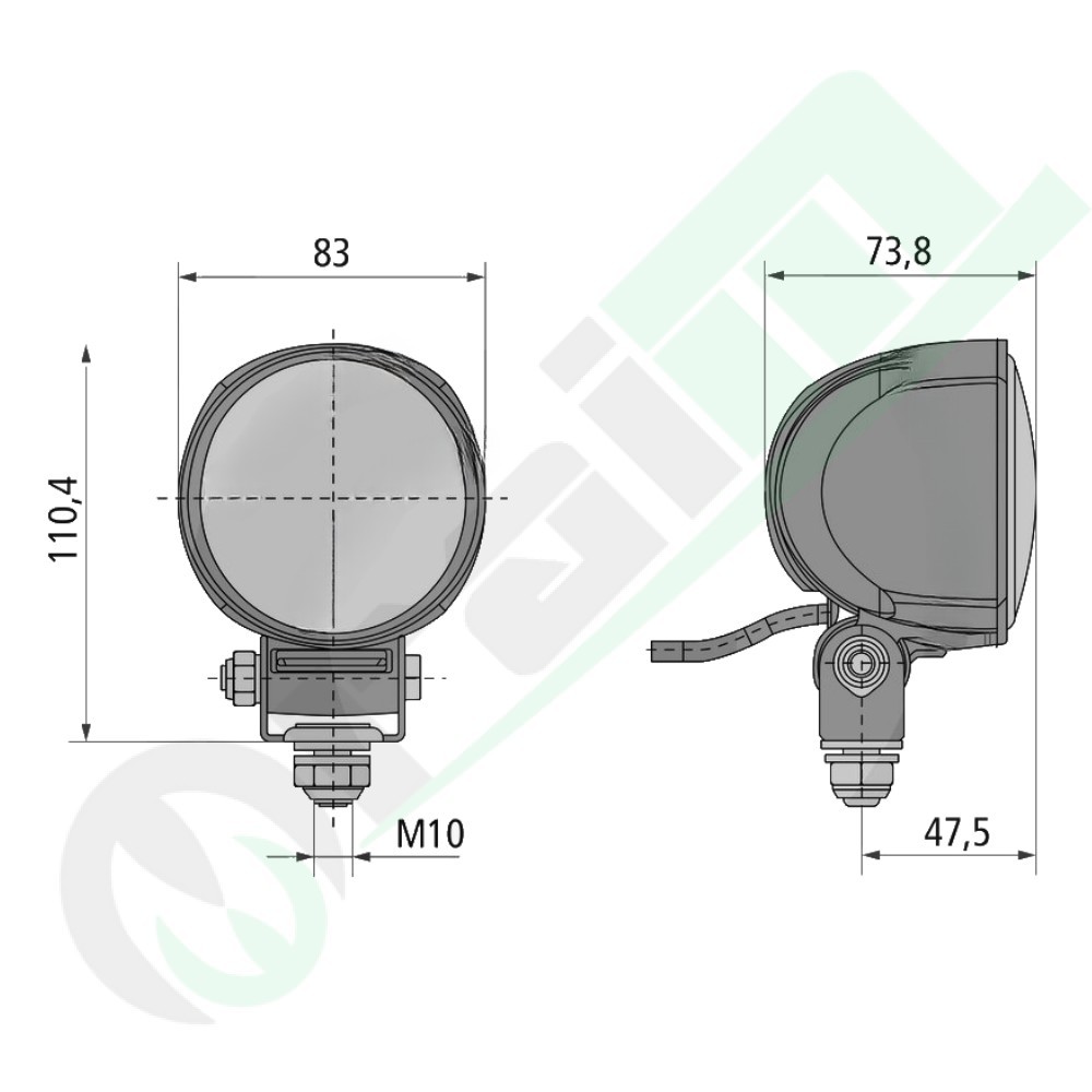 Proiettore Lavoro LED HELLA 1G0 996 276-701 | 13W | Ampio Raggio | 800 lm | IP6K9K