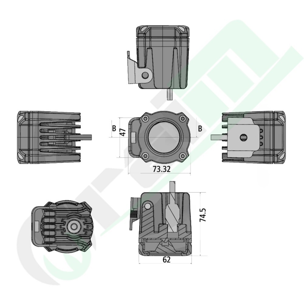 LED Work Light 7070010446 | 10W | 12/24V | Close Range Illumination | IP6K9K