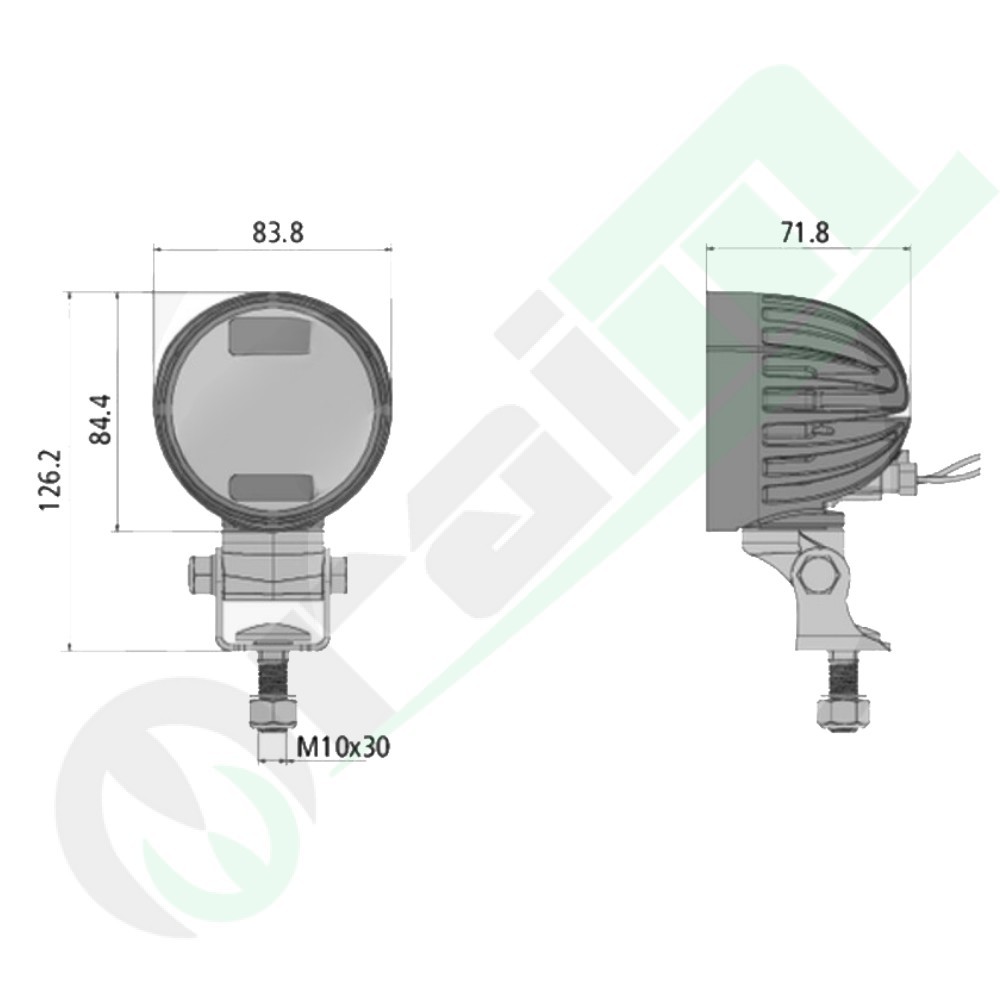 Proiettore Lavoro LED 7070010434 | 18W | Lungo Raggio | 1960 lm | DT 2P | IP6K9K