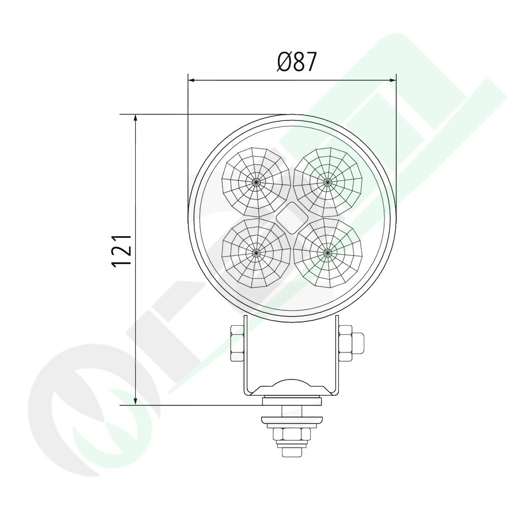 Proiettore Lavoro LED 70799184 | 13W | Lungo Raggio | 800 lm | 12/24V | IP69K