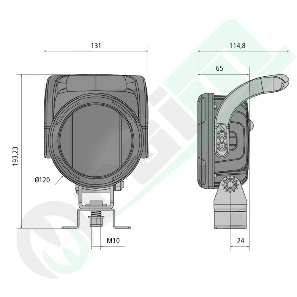LED Work Light 12406674 | 60W | 6800 Lumen | 12/24V | with Switch | IP6K9K