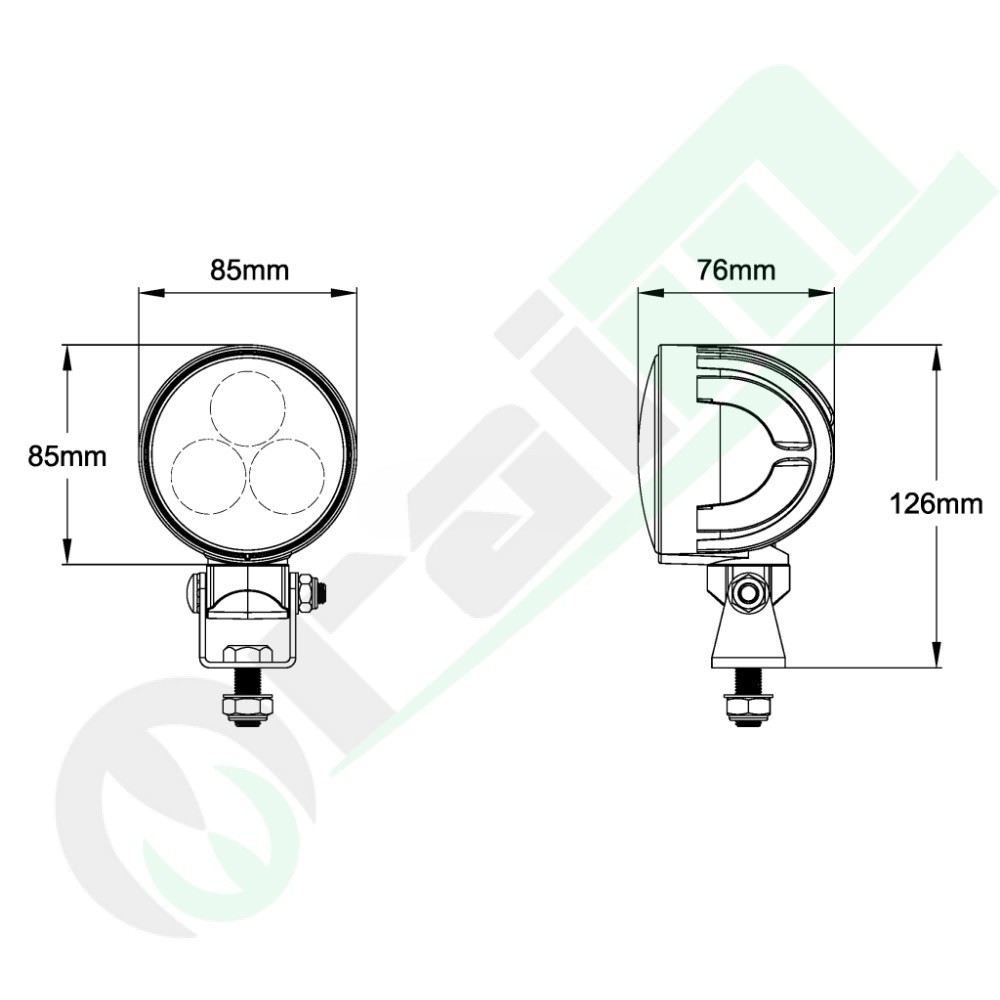 Faro da Lavoro LED 36222 Universale | 45W | 3000 lm | IP69K | Fascio Ultra Wide 90°