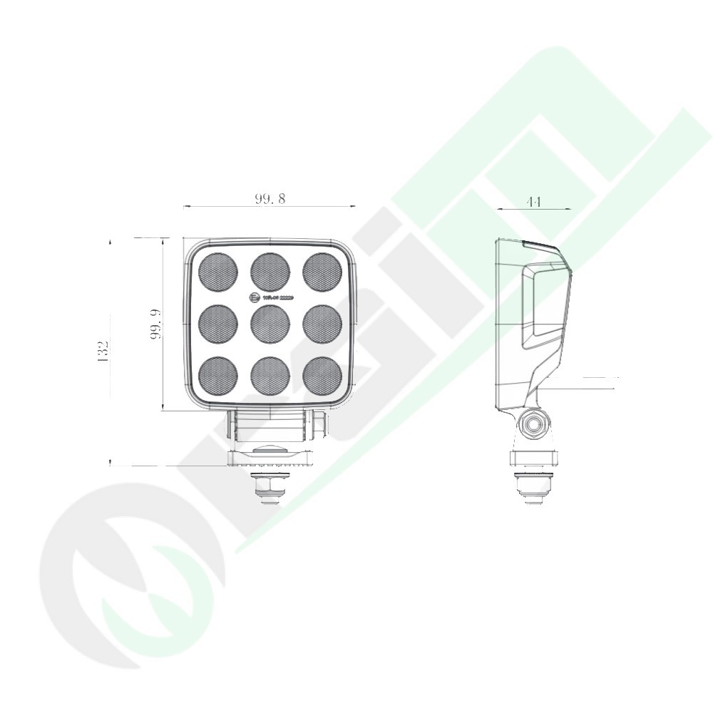 Proiettore Lavoro LED GRANIT 12545857 | 54W | 4500 lm | IP69K | Illuminazione Lunga