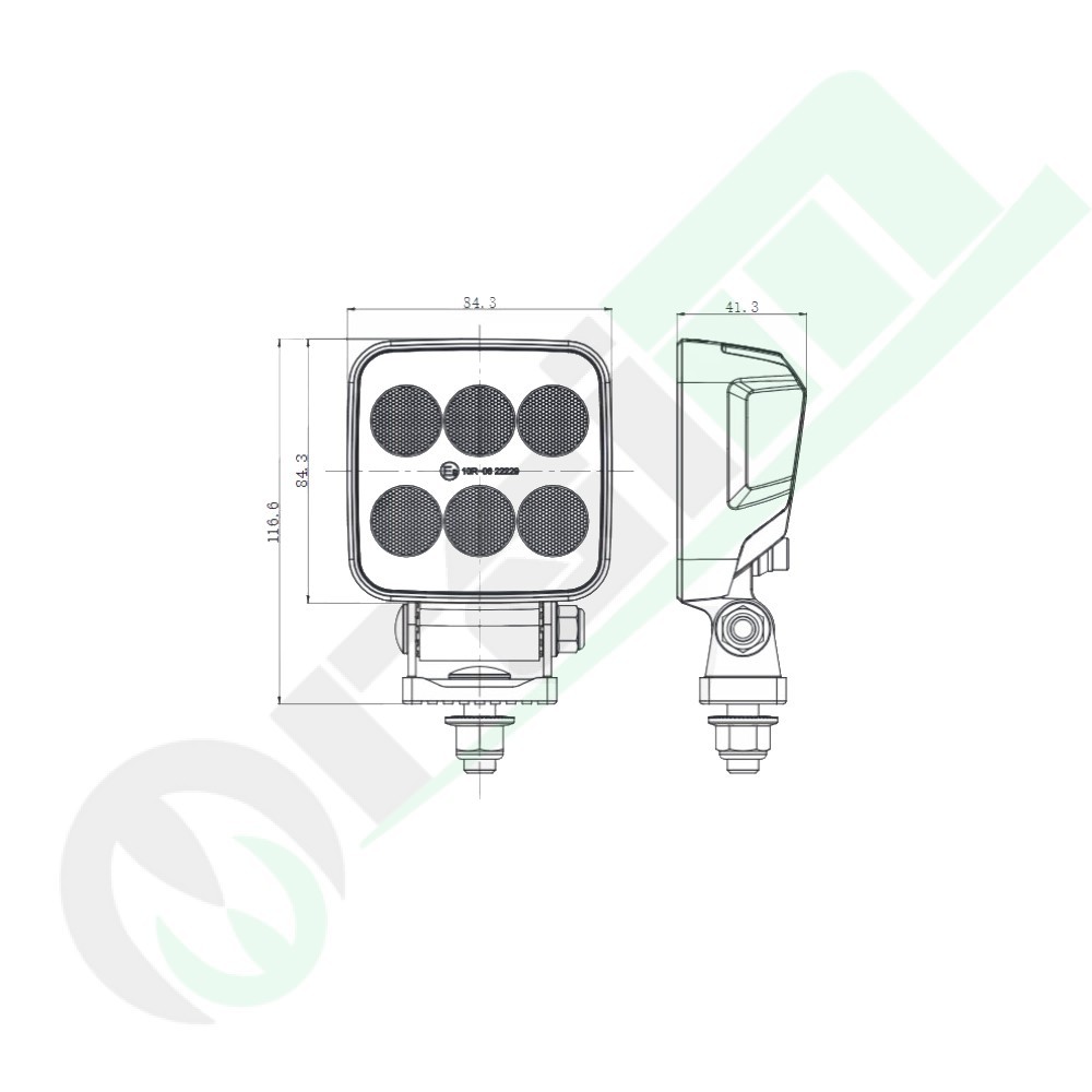 Proiettore Lavoro LED GRANIT 18439065 | 36W | 2938 lm | IP69K | Illuminazione Lunga
