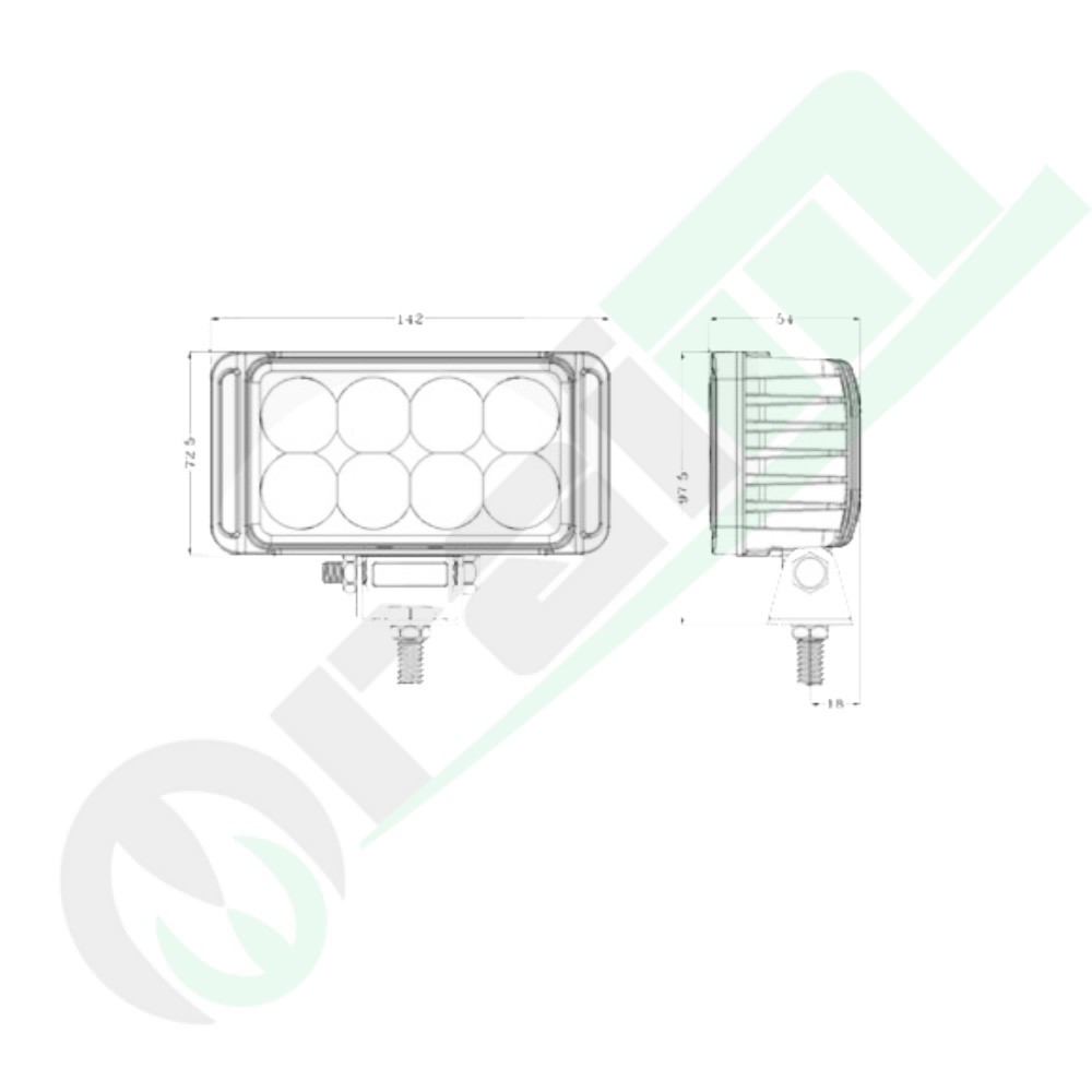 Proiettore Lavoro LED GRANIT 12268636 | 40W | 3000 lm | IP68 |