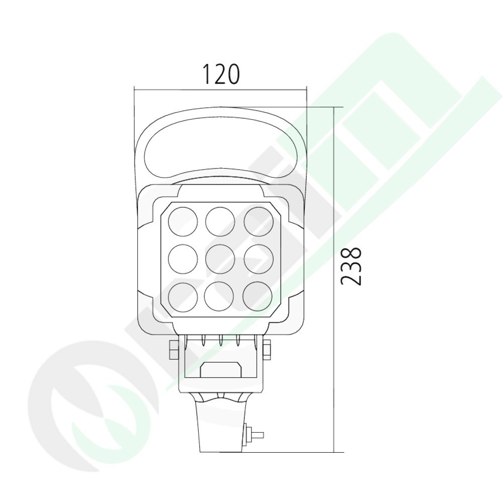 Proiettore Lavoro LED GRANIT 7070010296 | 27W | 3087 lm | IP69K | Illuminazione Lunga