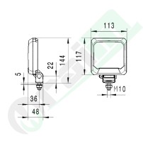 HELLA LED Work Light 1GA 995 193-001 | 550 lm | Flat Beam