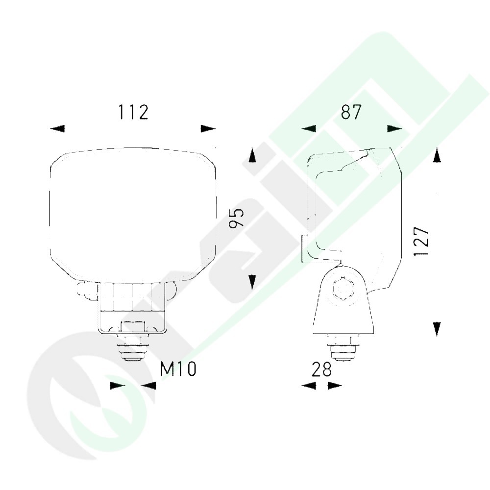Faro Lavoro LED HELLA 11097639 | 19W | 1850 lm | IP69K | Illuminazione di Prossimità