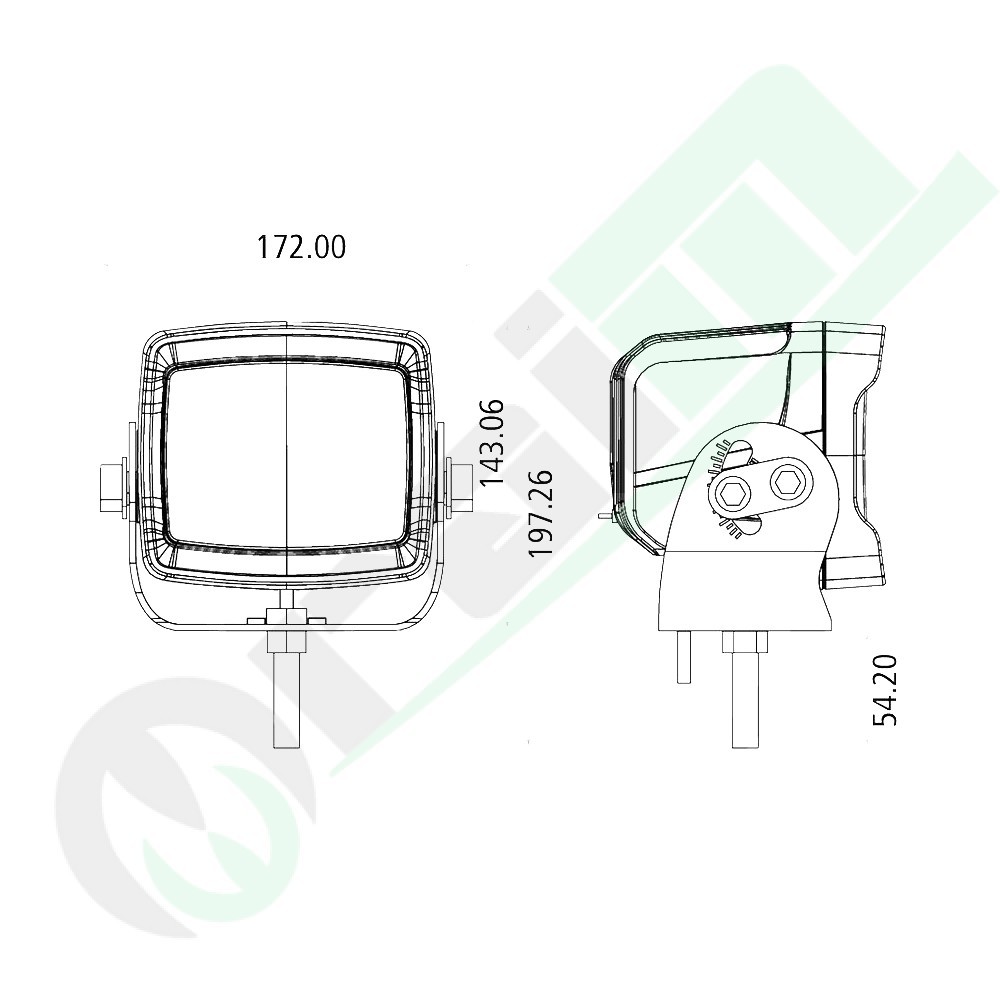 Proiettore Lavoro LED GRANIT 7070010437 | 75W | 6000 lm | IP69K | Illuminazione Largo Raggio