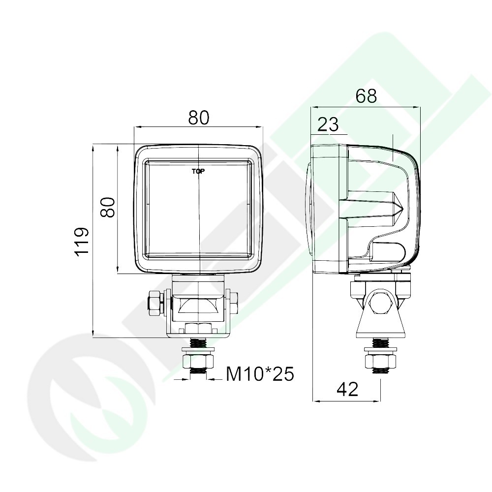 Proiettore Lavoro LED GRANIT 19055062 | 45W | 4500 lm | IP69K | Illuminazione Lungo Raggio