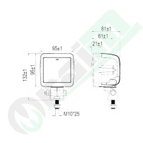 Proiettore LED GRANIT 12362984 | 7600 lm | 76W | IP69K
