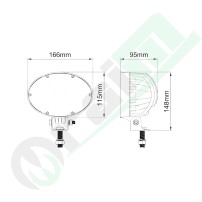Faro LED Ovale GRANIT 18525255 | 3800 lm | John Deere
