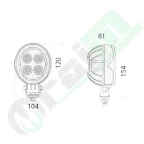 Faro LED Ovale GRANIT 7070010251 | 1200 lm | FENDT JD