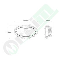 Faro LED Nero GRANIT 19537304 | 6000 lm | JD 6R 7R 8R