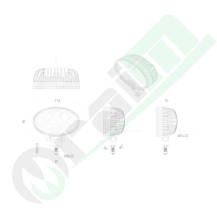 GRANIT Oval LED Light 7070010442 | 1520 lm | 20W | EMC Cl. 5