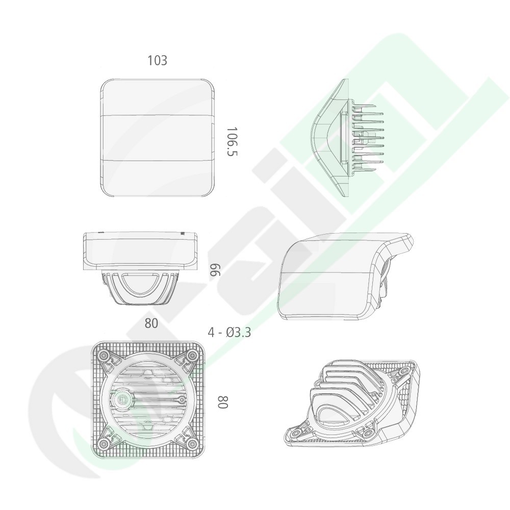 GRANIT Oval LED Work Light 11256365 | 32W | 3500 lm | FENDT CASE IH | Replaces G916901020010