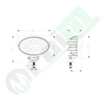 Faro LED Orientabile GRANIT 11995797 | 4400 lm | EMC Cl. 4