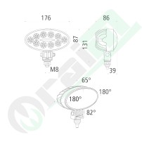 Faro LED GRANIT 70799264 | 2400 lm | Universale Agri | Sost. RE331642