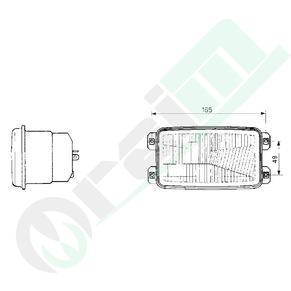 2-Light Front Headlamp - Fits SDF John Deere - Replaces LVA14946 58173747 36620