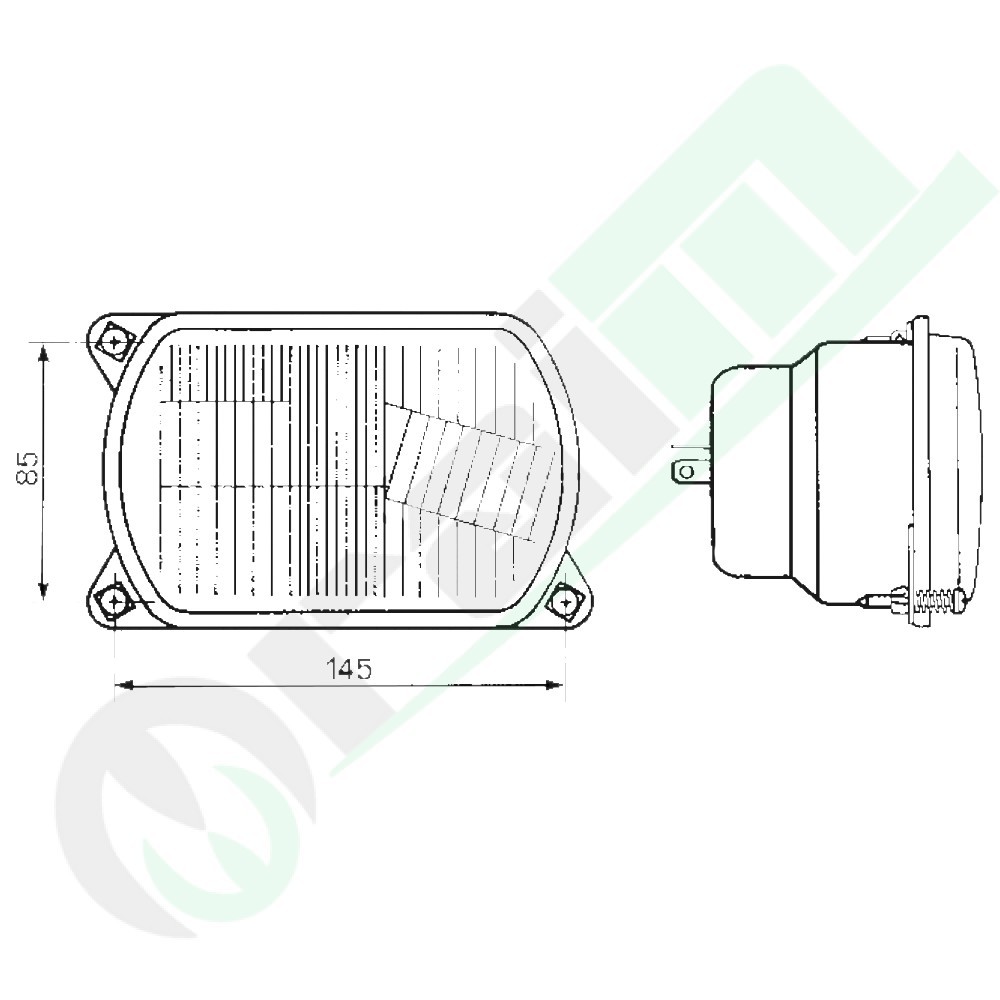 CNH New Holland LH Headlight Assembly TD/TD5 | 2-Light | Replaces 5089988 36653