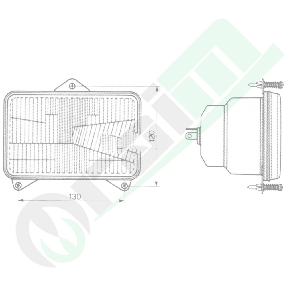 Fanale Anteriore Asimmetrico 2 Luci ad Incasso | Ricambio SAME Lamborghini | Compatibile 35532