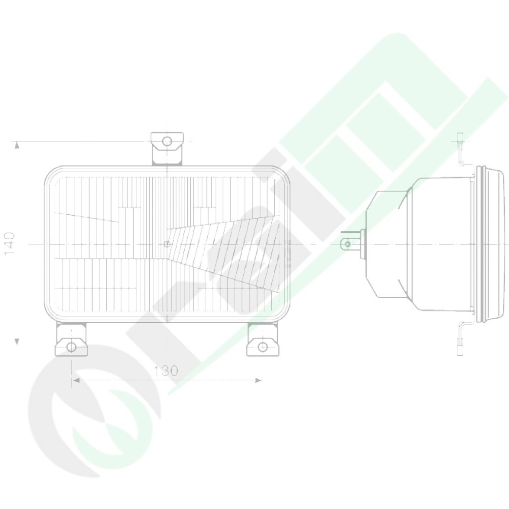 Fanale Anteriore Asimmetrico 2 Luci | SAME Argon Dorado Silver | Sostituisce 2.8029.760.0/30 36493