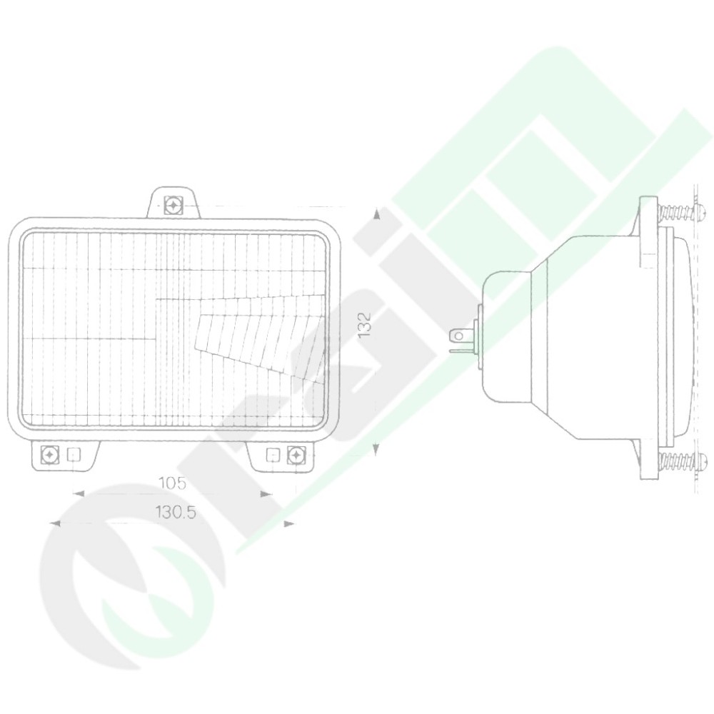 Gruppo Ottico ad Incasso 2 Luci | 130,5x132mm | Same Antares Titan Lamborghini Racing | Sostituisce 0.007.5269.0/10