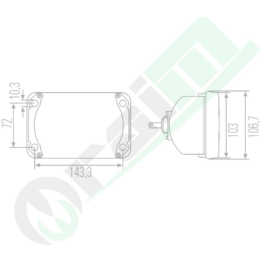 Proiettore Principale H4 per John Deere Serie 5000 6000 7000 | Mietitrebbie e Trinciatrici | Sostituisce AL75338 36278
