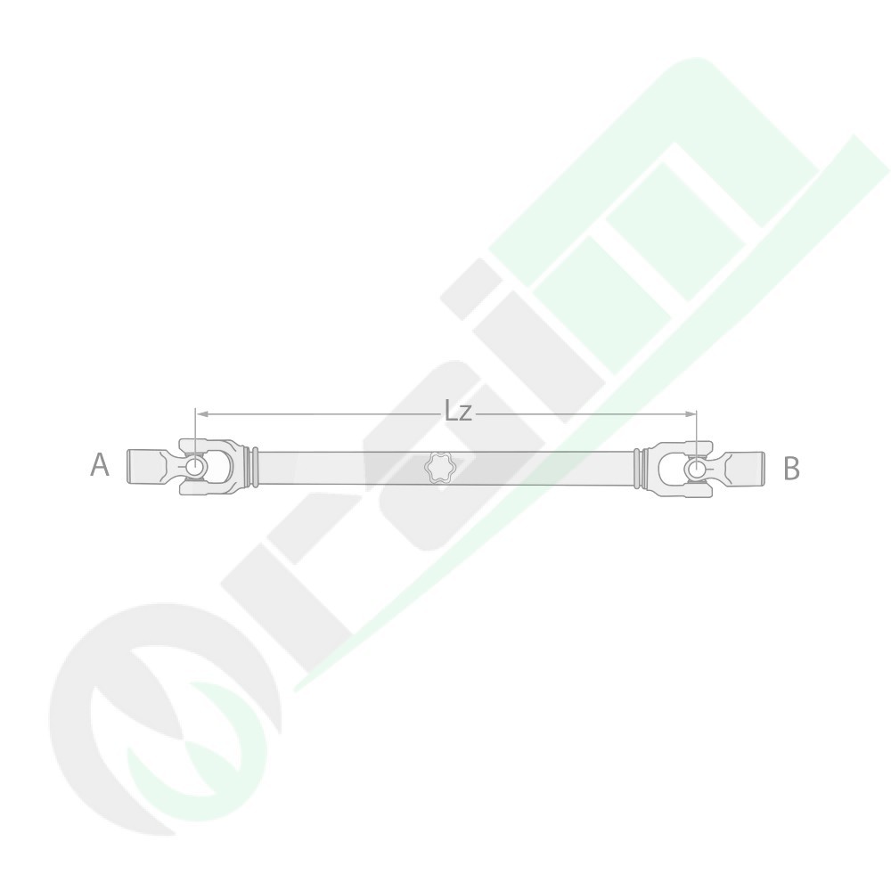 377377430 BLUELINE PTO Drive Shaft Series F25 Lz 560mm for Tractors up to 90HP