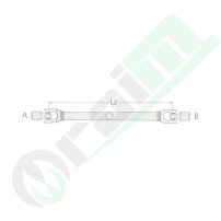 Albero Cardanico BLUELINE 377377432 Serie F25 860mm