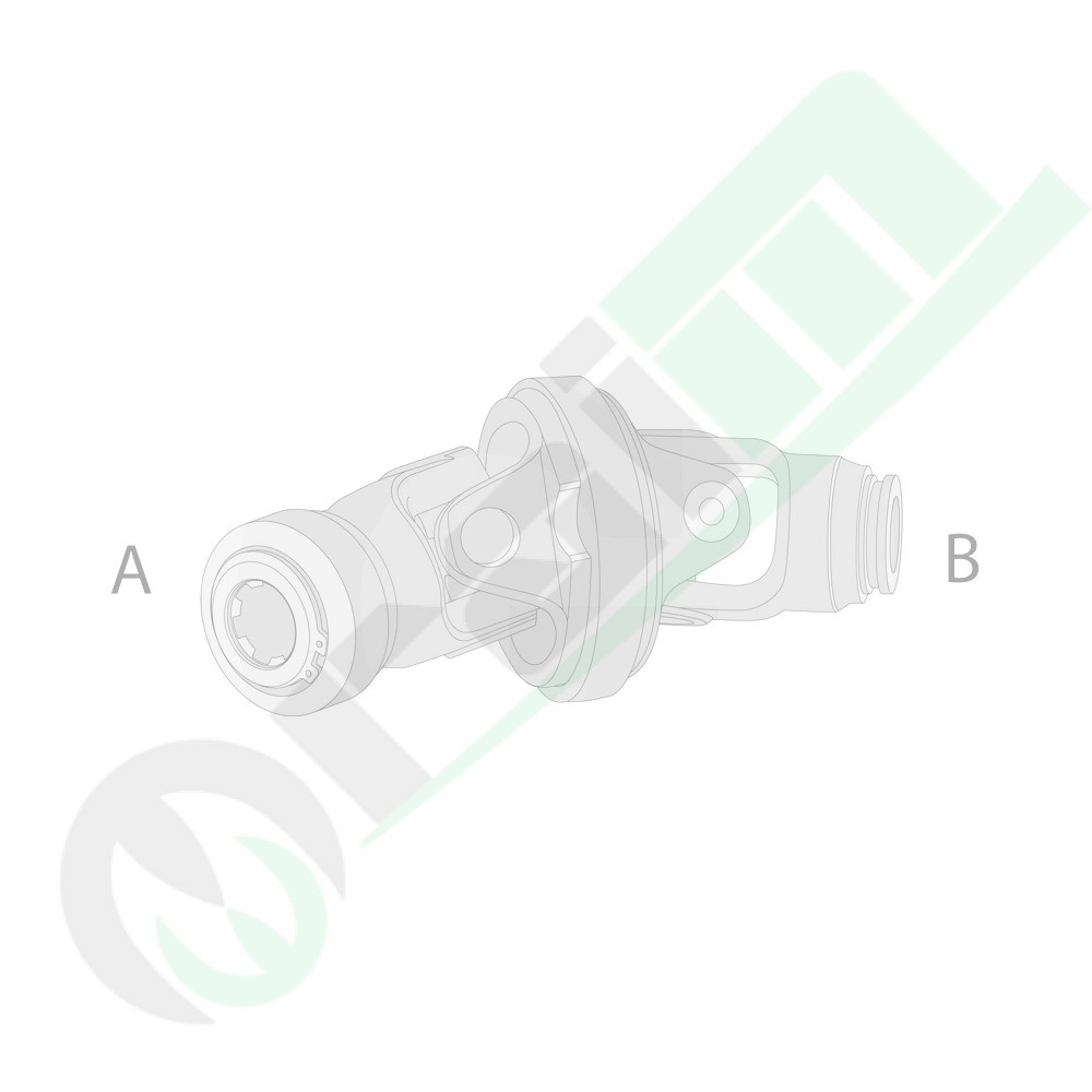 377377340 BLUELINE PTO Yoke Series B8 for Triangular Tube 62.7x4mm 1 3/8" Z6