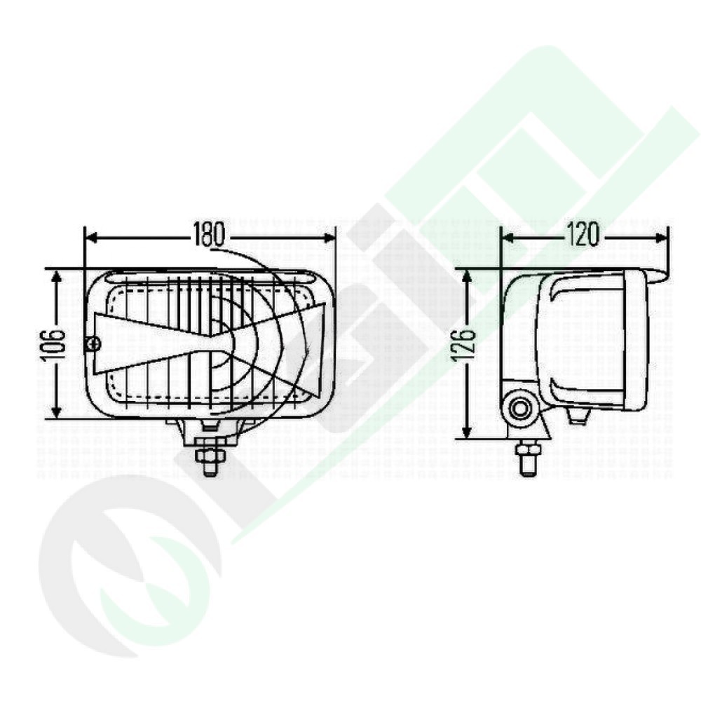 Proiettore Principale H4 per John Deere Serie 5000 6000 7000 e Mietitrebbie Adattabile a OEM AL77589