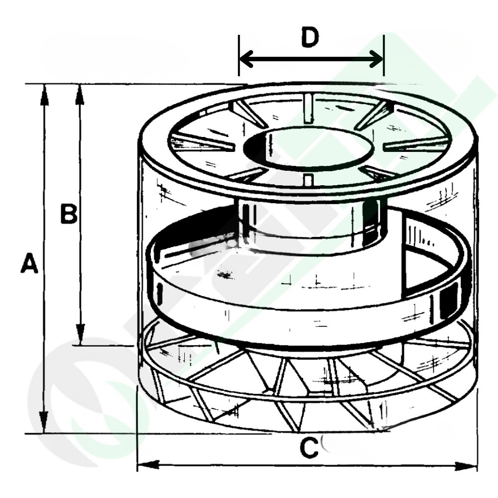 Cyclone Pre-Cleaner 105x112x48mm for Ruggerini RD/2-CRD/2 Fits OEM 670.15 Code 10052