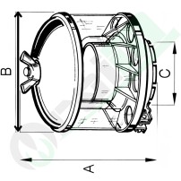 Horizontal Cyclone Pre-Cleaner DVA 1750 58mm